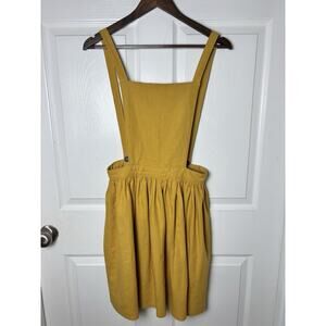Mustard Yellow Whimsical Twee Jumper Dress M0